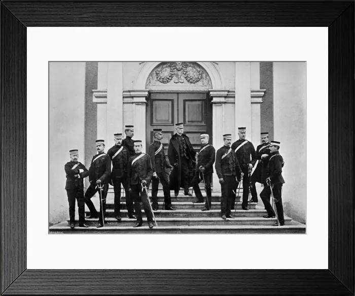 Framed Print : Field Marshal Lord Roberts and his headquarters staff, Kilmainham, Ireland, 1896. Artist: Lafayette Framed Print : Field Marshal Lord Roberts and his headquarters staff, Kilmainham, Ireland, 1896. Artist: Lafayette