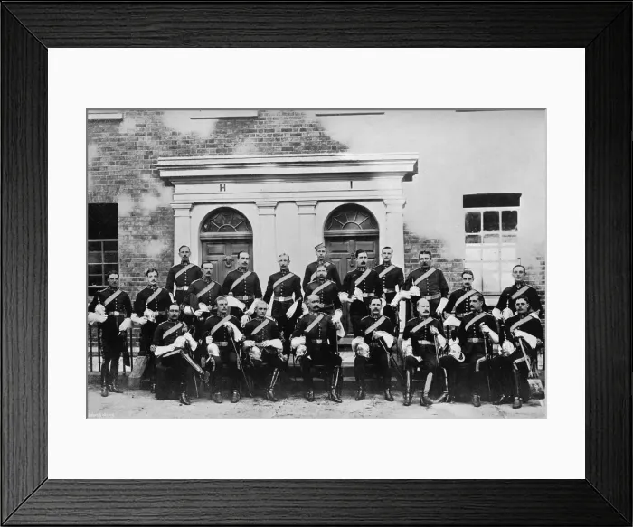 Framed Print : The officers of the 1st Royal Dragoons, Island Bridge Barracks, Dublin, Ireland, 1896. Artist: J Robinson & Son Framed Print : The officers of the 1st Royal Dragoons, Island Bridge Barracks, Dublin, Ireland, 1896. Artist: J Robinson & Son