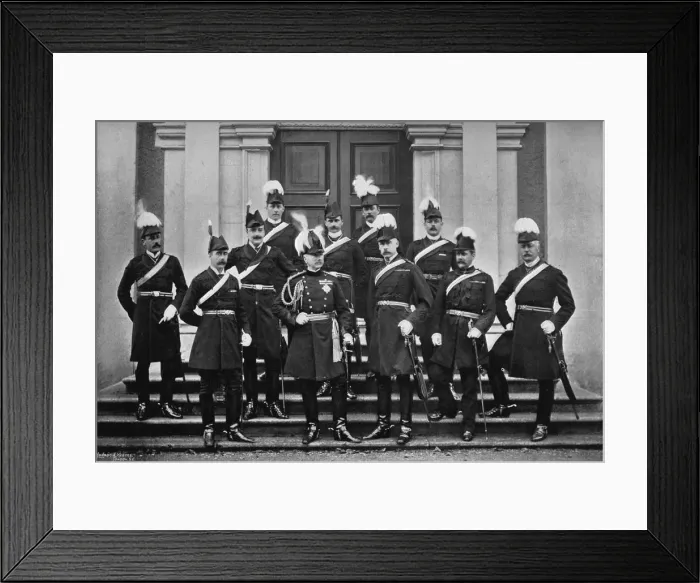 Framed Print : Lord Wolseley and the headquarters staff in Ireland, 1896. Artist: J Robinson & Son Framed Print : Lord Wolseley and the headquarters staff in Ireland, 1896. Artist: J Robinson & Son