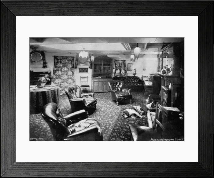 Framed Print : Rear-Admiral Arthur Alingtons cabin on board his flagship, HMS Magnificent, 1896. Artist: W Gregory Framed Print : Rear-Admiral Arthur Alingtons cabin on board his flagship, HMS Magnificent, 1896. Artist: W Gregory