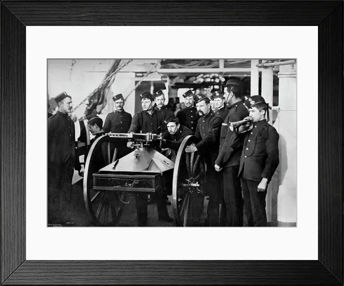 Framed Print : Repel boarders exercise, Sheerness Gunnery School, Kent, 1896. Artist: Gregory & Co Framed Print : Repel boarders exercise, Sheerness Gunnery School, Kent, 1896. Artist: Gregory & Co