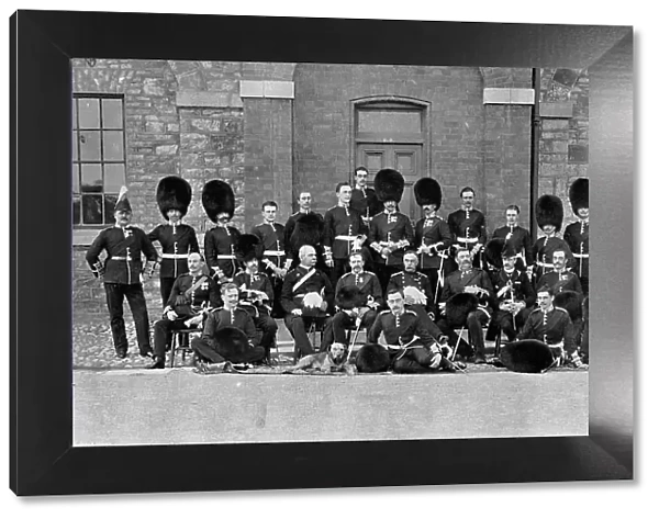 An inspection group of officers of the 1st Scots Guards, 1896. Artist: Robinson & Sons