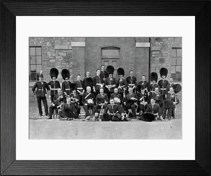 Framed Print : An inspection group of officers of the 1st Scots Guards, 1896. Artist: Robinson & Sons Framed Print : An inspection group of officers of the 1st Scots Guards, 1896. Artist: Robinson & Sons