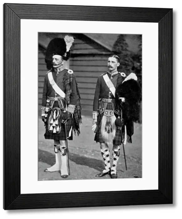 Framed Print : A captain and subaltern of the 93rd Highlanders, 1896. Artist: Gregory & Co Framed Print : A captain and subaltern of the 93rd Highlanders, 1896. Artist: Gregory & Co