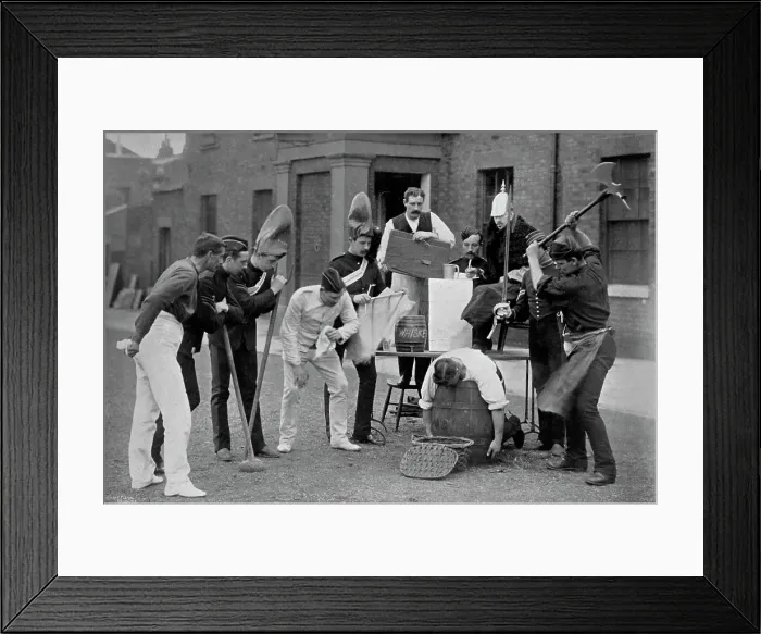 Framed Print : The extreme penalty of barrack room law of the Royal Horse Guards, 1896. Artist: Gregory & Co Framed Print : The extreme penalty of barrack room law of the Royal Horse Guards, 1896. Artist: Gregory & Co