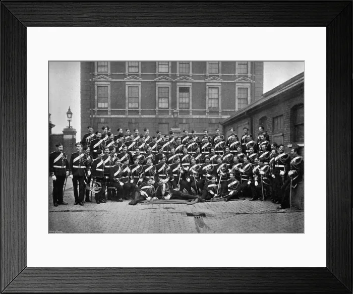 Framed Print : Non-commissioned officers of the 1st Life Guards at Knightsbridge Barracks, London, 1896. Artist: Gregory & Co Framed Print : Non-commissioned officers of the 1st Life Guards at Knightsbridge Barracks, London, 1896. Artist: Gregory & Co