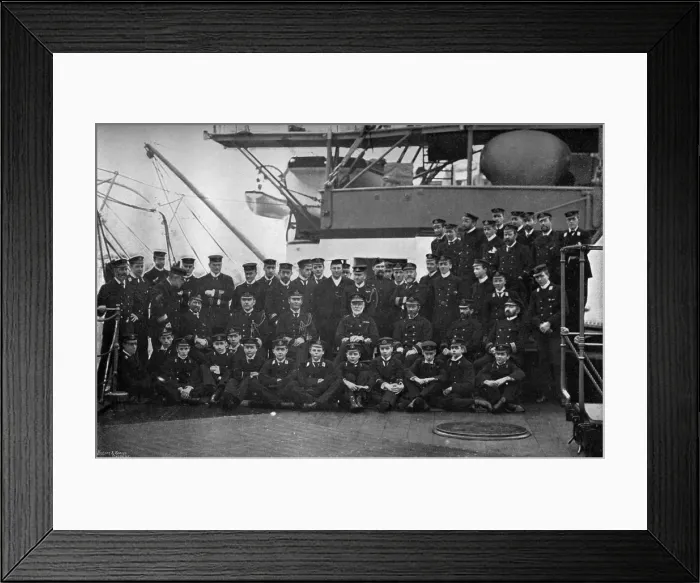 Framed Print : Admiral Lord Walter Kerr and his officers on the quarterdeck of his flagship, HMS Majestic, 1896. Artist: Gregory & Co Framed Print : Admiral Lord Walter Kerr and his officers on the quarterdeck of his flagship, HMS Majestic, 1896. Artist: Gregory & Co