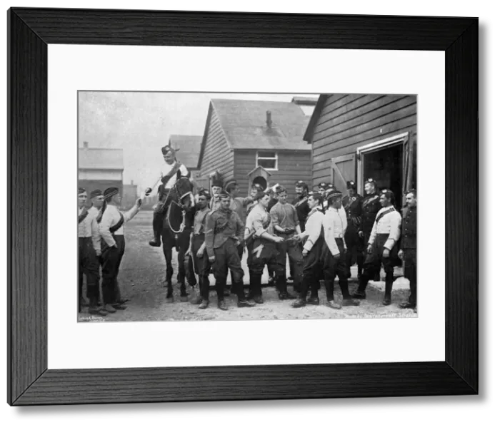 Framed Print : The Highland Company of Mounted Infantry, 1896. Artist: W Gregory Framed Print : The Highland Company of Mounted Infantry, 1896. Artist: W Gregory
