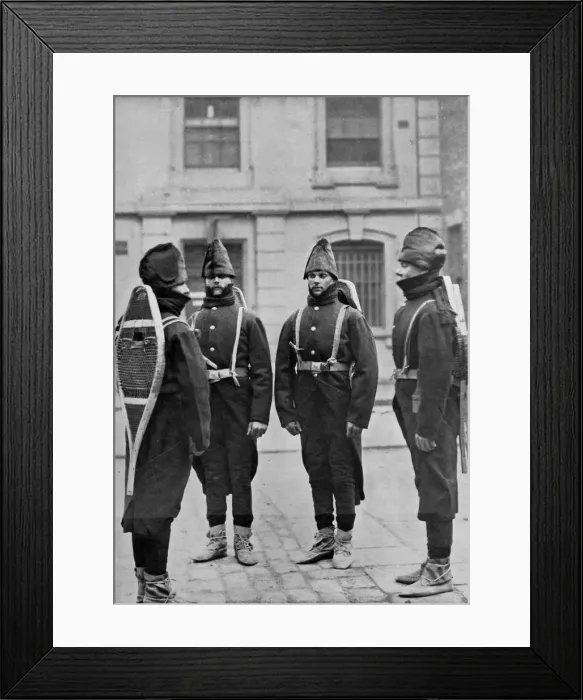 Framed Print : Gunners of A battery of the Royal Canadian Artillery equipped for winter service, 1896. Artist: Gregory & Co Framed Print : Gunners of A battery of the Royal Canadian Artillery equipped for winter service, 1896. Artist: Gregory & Co