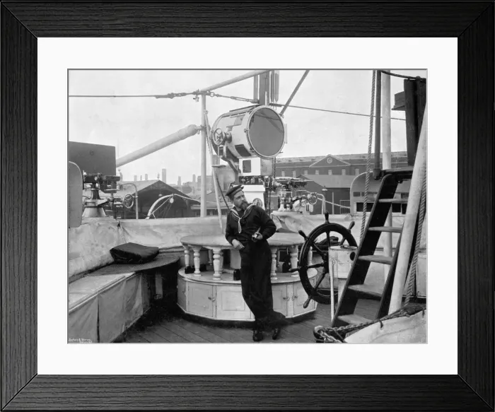 Framed Print : A holophote on board HMS Imperieuse, 1896. Artist: A Debenham Framed Print : A holophote on board HMS Imperieuse, 1896. Artist: A Debenham