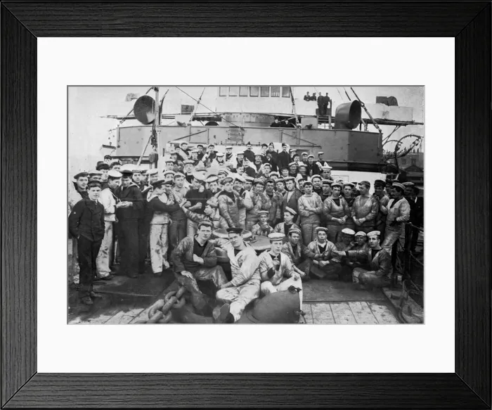 Framed Print : Engine room ratings on board HMS Majestic, 1896. Artist: Gregory & Co Framed Print : Engine room ratings on board HMS Majestic, 1896. Artist: Gregory & Co