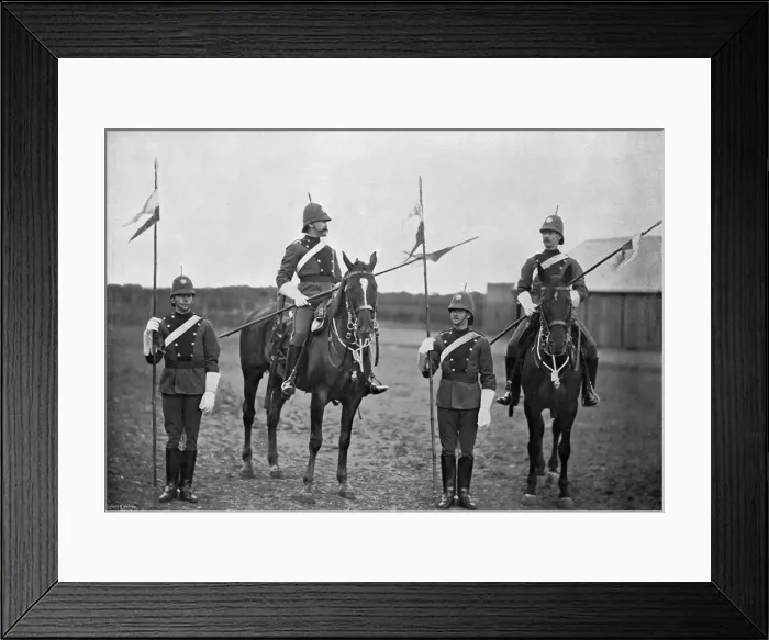 Framed Print : Troopers of the South Australian Cavalry, 1896. Artist: Gregory & Co Framed Print : Troopers of the South Australian Cavalry, 1896. Artist: Gregory & Co