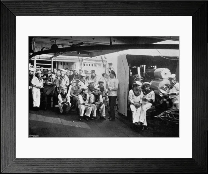 Framed Print : Spell Oh! after dinner on board the Blake, 1896. Artist: Gregory & Co Framed Print : Spell Oh! after dinner on board the Blake, 1896. Artist: Gregory & Co