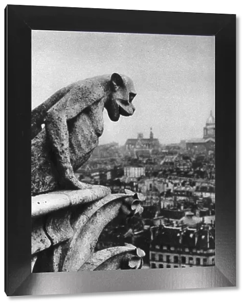 Stone demon, Notre Dame, Paris, France, c1930s. Artist: Donald McLeish