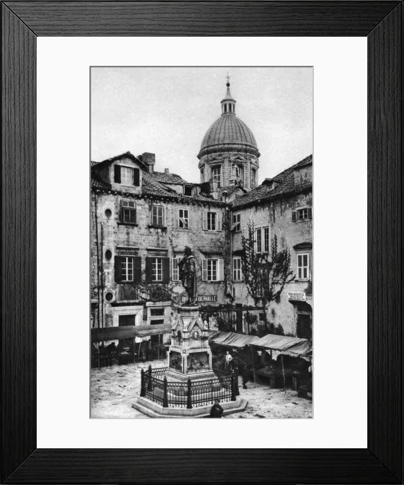 Framed Print : The market place at Dubrovnik, Yugoslavia, c1930s. Artist: John Bushby Framed Print : The market place at Dubrovnik, Yugoslavia, c1930s. Artist: John Bushby