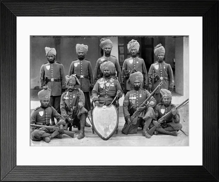 Framed Print : The champion shooting team of the 26th Punjab Regiment of Bengal Infantry, 1896. Artist: T Winter Framed Print : The champion shooting team of the 26th Punjab Regiment of Bengal Infantry, 1896. Artist: T Winter