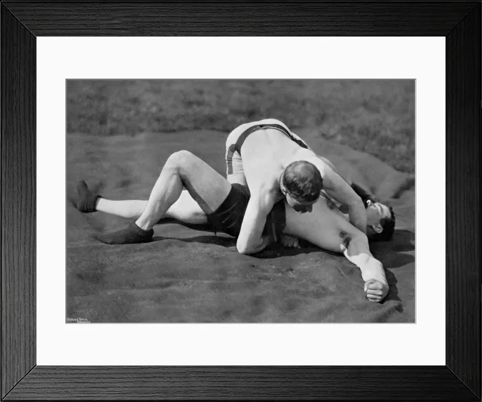 Framed Print : A good fall, wrestling display, Aldershot, Hampshire, 1896. Artist: Gregory & Co Framed Print : A good fall, wrestling display, Aldershot, Hampshire, 1896. Artist: Gregory & Co