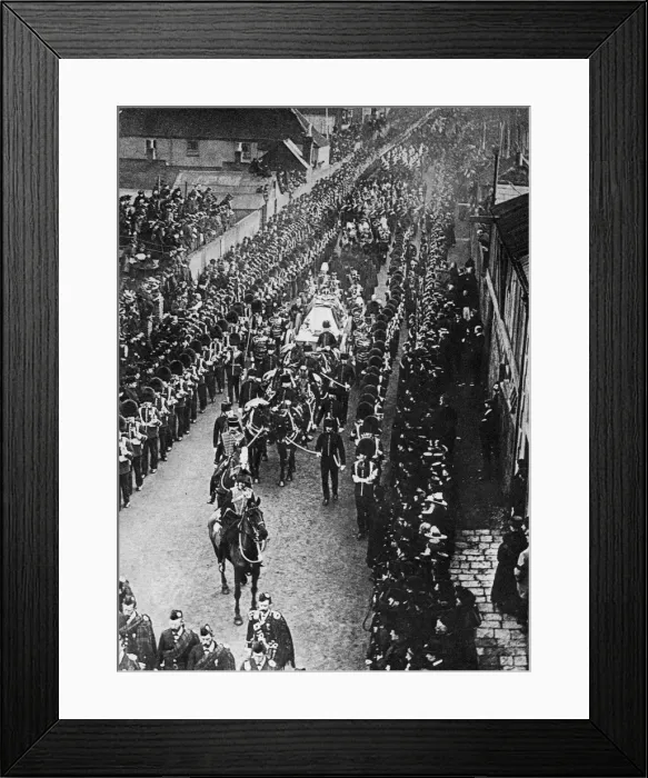 Framed Print : The passing of Queen Victoria, 1901 (1937). Artist: Elliott & Fry Framed Print : The passing of Queen Victoria, 1901 (1937). Artist: Elliott & Fry
