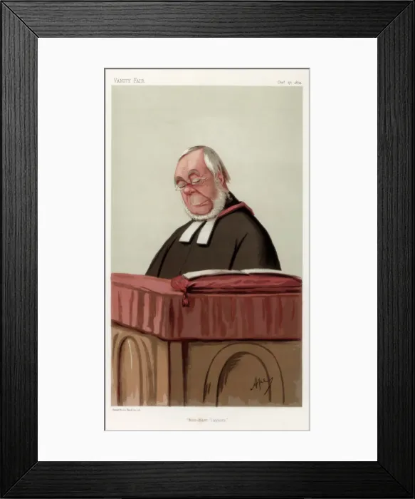 Framed Print : Merchant Taylors, the Reverend James Augustus Hessey DCL, 1874. Artist: Carlo Pellegrini Framed Print : Merchant Taylors, the Reverend James Augustus Hessey DCL, 1874. Artist: Carlo Pellegrini