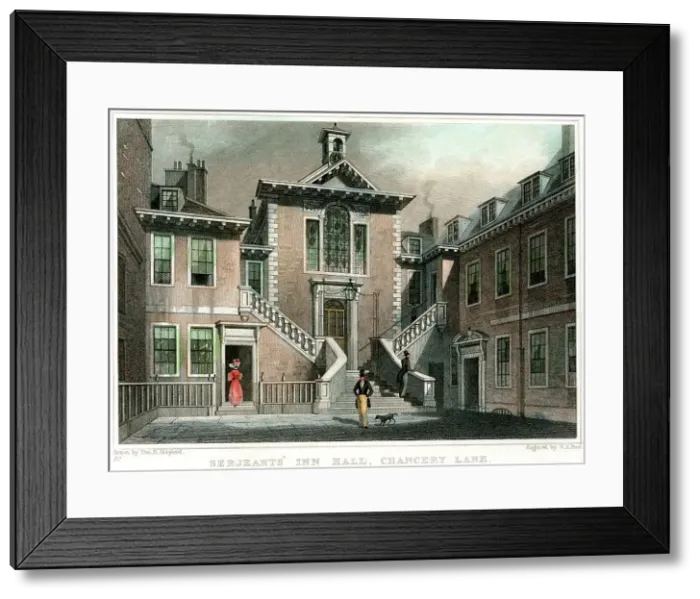 Framed Print : Serjeants Inn Hall, Chancery Lane, London, c1830. Artist: WH Bond Framed Print : Serjeants Inn Hall, Chancery Lane, London, c1830. Artist: WH Bond