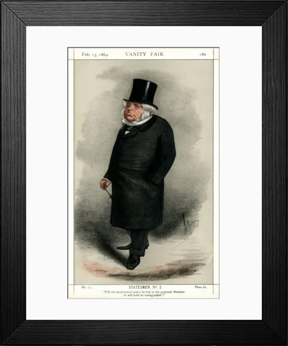 Framed Print : John Bright, British Radical and Liberal politician, 1869. Artist: Carlo Pellegrini Framed Print : John Bright, British Radical and Liberal politician, 1869. Artist: Carlo Pellegrini