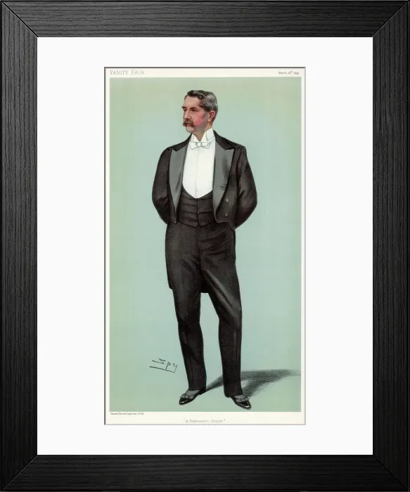 Framed Print : A Diplomatic Cousin Henry White, American diplomat, 1899. Artist: Spy Framed Print : A Diplomatic Cousin Henry White, American diplomat, 1899. Artist: Spy