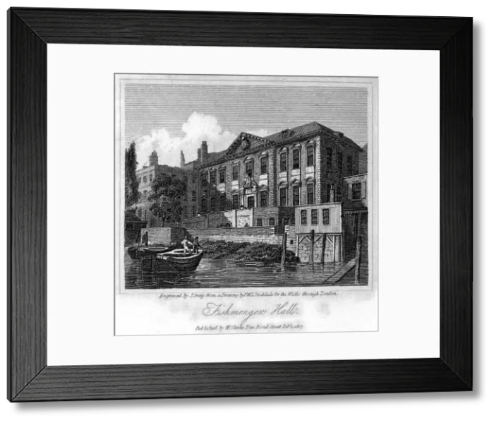 Framed Print : Fishmongers Hall, City of London, 1817. Artist: J Greig Framed Print : Fishmongers Hall, City of London, 1817. Artist: J Greig