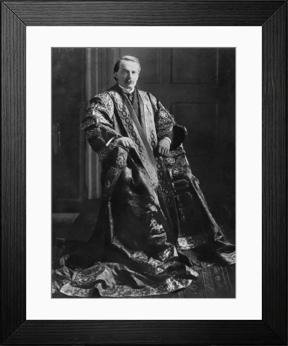 Framed Print : David Lloyd George, Chancellor of the Exchequer, 1908 (1937). Artist: R Haines Framed Print : David Lloyd George, Chancellor of the Exchequer, 1908 (1937). Artist: R Haines