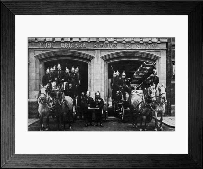Framed Print : Islington fire brigade, London, 1901 (1951) Framed Print : Islington fire brigade, London, 1901 (1951)