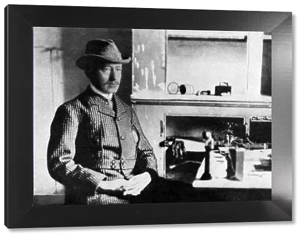 Guglielmo Marconi, Italian pioneer of wireless telegraphy, Signal Hall, Newfoundland, 1901 (1951)