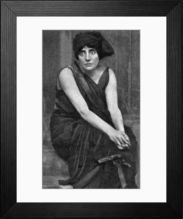 Framed Print : Mrs Patrick Campbell, British stage actress, in the role of Electra, 1908 (1951) Framed Print : Mrs Patrick Campbell, British stage actress, in the role of Electra, 1908 (1951)