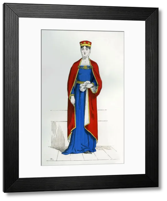 Framed Print : Capetian noblewoman, c1180-1190 (1882-1884) Framed Print : Capetian noblewoman, c1180-1190 (1882-1884)