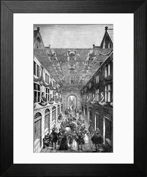 Framed Print : Decoration of the Notre Dame Bridge, Paris, for the entry of Charles IX of France, 1571 (1882-1884) Framed Print : Decoration of the Notre Dame Bridge, Paris, for the entry of Charles IX of France, 1571 (1882-1884)