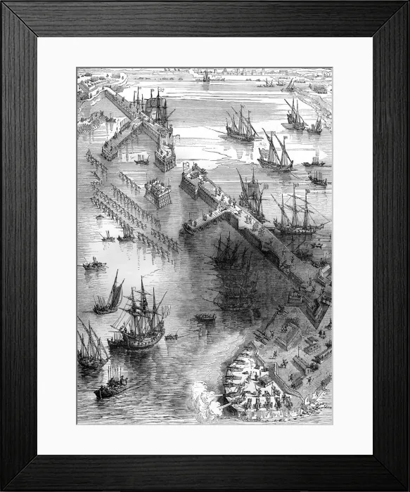 Framed Print : Siege of La Rochelle, France, 1627 (1882-1884) Framed Print : Siege of La Rochelle, France, 1627 (1882-1884)