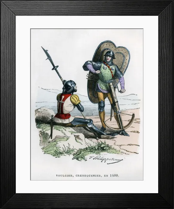 Framed Print : Soldiers, 1400 (1882-1884). Artist: Felix Henri Emmanuel Philippoteaux Framed Print : Soldiers, 1400 (1882-1884). Artist: Felix Henri Emmanuel Philippoteaux