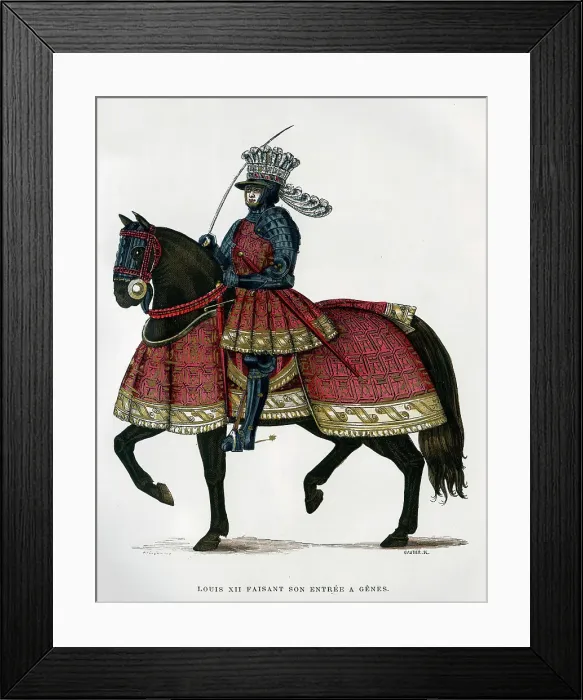 Framed Print : Louis XII, King of France, on horseback, 1498-1515 (1882-1884). Artist: Gautier Framed Print : Louis XII, King of France, on horseback, 1498-1515 (1882-1884). Artist: Gautier