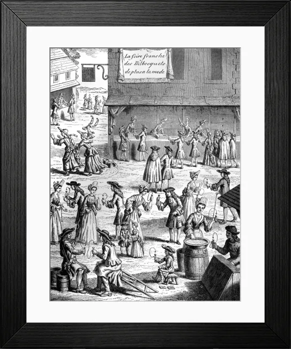 Framed Print : Cup and ball fair, during the reign of Louis XIV, France, 17th century (1882-1884). Artist: Smeeton Framed Print : Cup and ball fair, during the reign of Louis XIV, France, 17th century (1882-1884). Artist: Smeeton