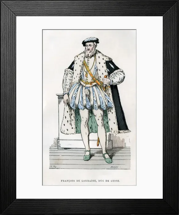 Framed Print : Francis of Lorraine, 2nd Duke of Guise, French soldier and politician, 16th century (1882-1884). Artist: Micheler Framed Print : Francis of Lorraine, 2nd Duke of Guise, French soldier and politician, 16th century (1882-1884). Artist: Micheler