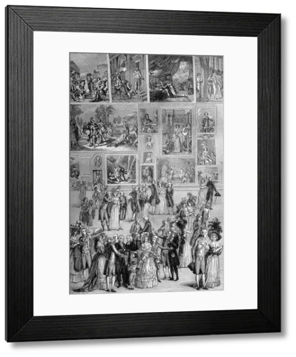 Framed Print : Painting exhibition, the Louvre, Paris, 1737 (1882-1884) Framed Print : Painting exhibition, the Louvre, Paris, 1737 (1882-1884)