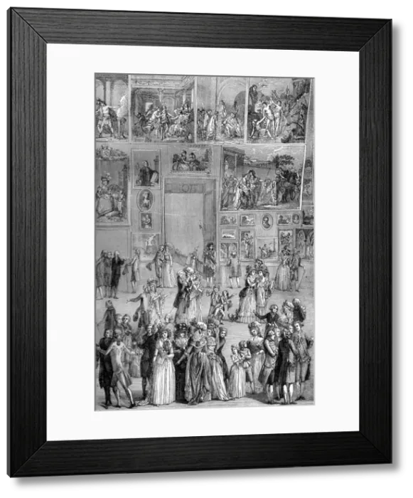 Framed Print : Painting exhibition, the Louvre, Paris, 1737 (1882-1884) Framed Print : Painting exhibition, the Louvre, Paris, 1737 (1882-1884)