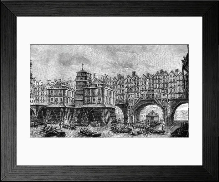 Framed Print : Fight and tournament of the boatmen, River Seine, Paris, 1751 (1882-1884). Artist: Cosson Framed Print : Fight and tournament of the boatmen, River Seine, Paris, 1751 (1882-1884). Artist: Cosson