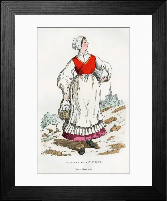 Framed Print : Peasant woman, 15th century (1882-1884) Framed Print : Peasant woman, 15th century (1882-1884)