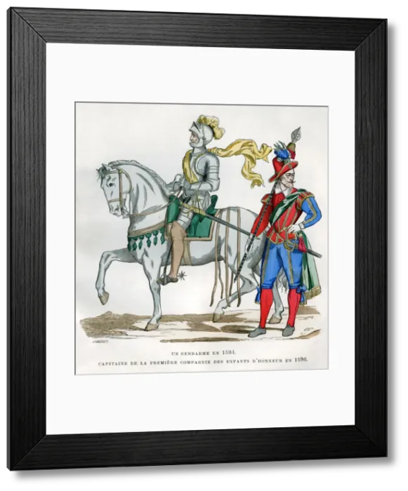 Framed Print : Gendarme, 1583, and captain of the 1st Company of the Enfants d Honneur, 1596 (1882-1884) Framed Print : Gendarme, 1583, and captain of the 1st Company of the Enfants d Honneur, 1596 (1882-1884)