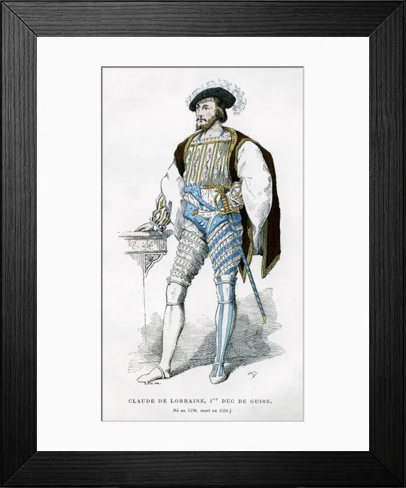 Framed Print : Claude de Lorraine, 1st Duke of Guise, 16th century (1882-1884). Artist: Petit