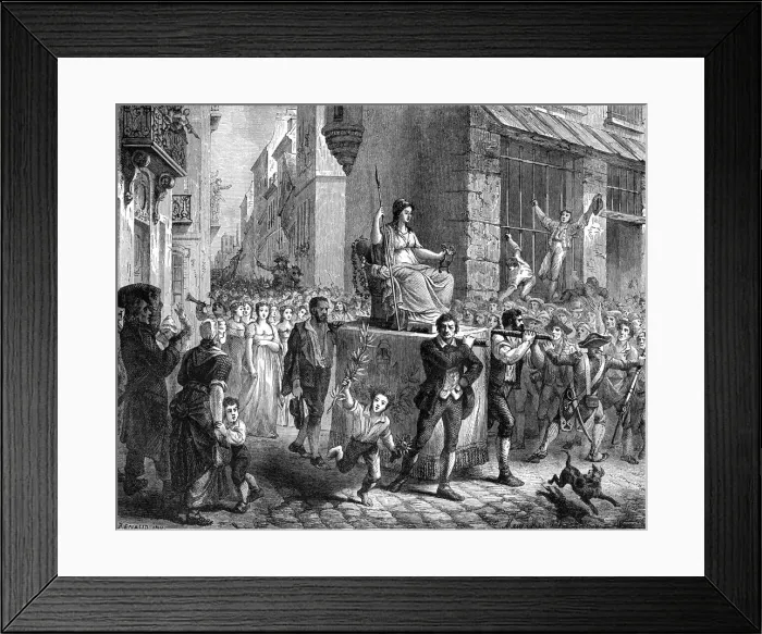 Framed Print : Festival of Reason, Paris, 1793 (1882-1884) Framed Print : Festival of Reason, Paris, 1793 (1882-1884)