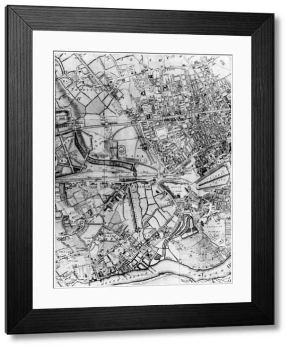 Framed Print : Plan of the parish of St Georges, Hanover Square, London, 1907 Framed Print : Plan of the parish of St Georges, Hanover Square, London, 1907