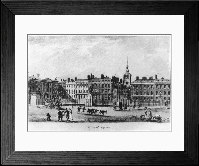 Framed Print : St Jamess Square, London, c18th century (1907) Framed Print : St Jamess Square, London, c18th century (1907)