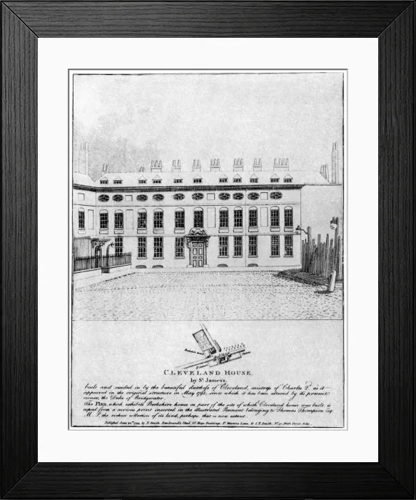 Framed Print : Cleveland House by St Jamess, London, 1799 (1907) Framed Print : Cleveland House by St Jamess, London, 1799 (1907)