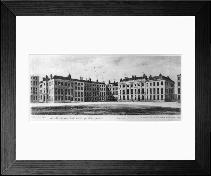 Framed Print : The north and south sides of Soho Square, London, 1826 (1907) Framed Print : The north and south sides of Soho Square, London, 1826 (1907)