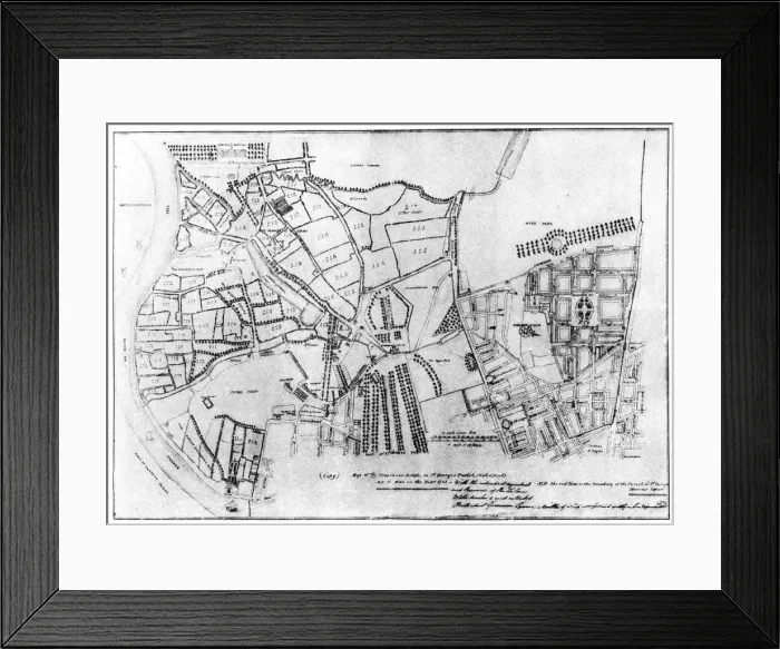 Framed Print : Plan of the Grosvenor Estate, 1907 Framed Print : Plan of the Grosvenor Estate, 1907